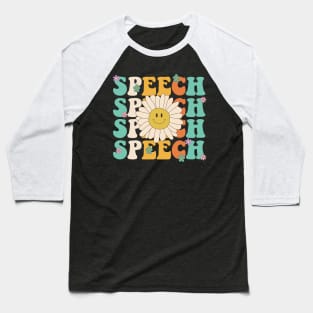 Speech Therapy Retro Speech Language Pathologist Therapist Baseball T-Shirt